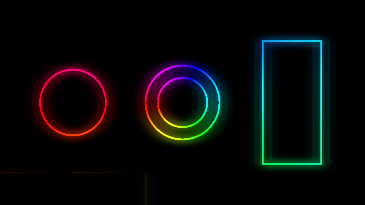 Figures from Resolume’s own demo media with their outlines lit, rendered by the plugin’s own offline harness in a headless GL context — not a Resolume screen…