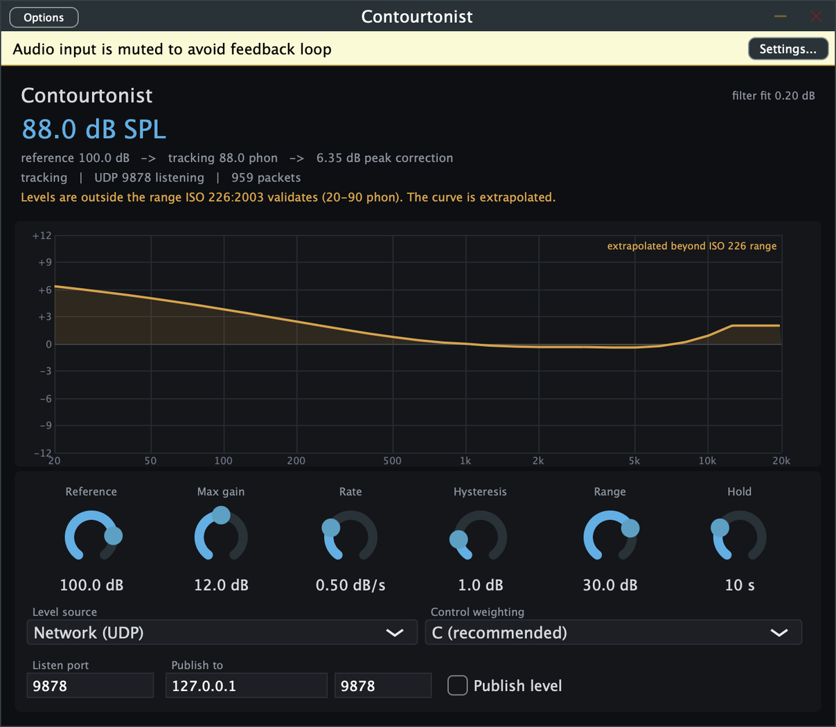 Contourtonist — Equal-loudness EQ that tracks the room