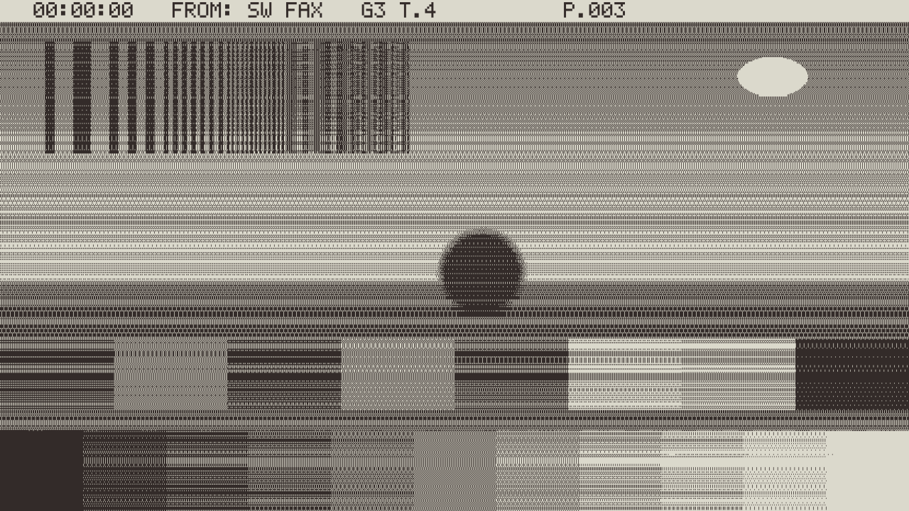Fax — A Group 3 fax over a noisy line, for Resolume