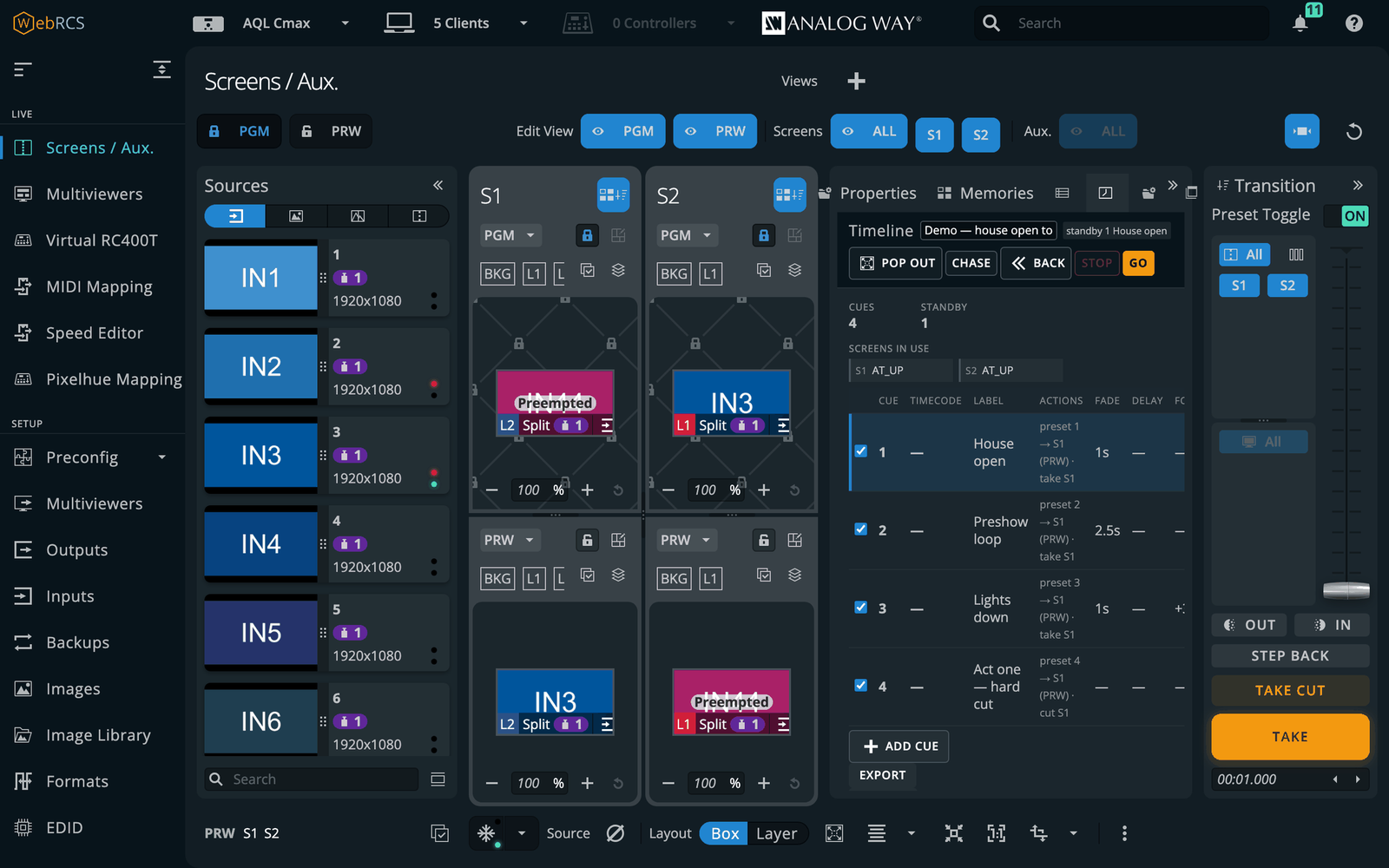 LivePremier Plus — Your switcher's own interface, with the missing panels