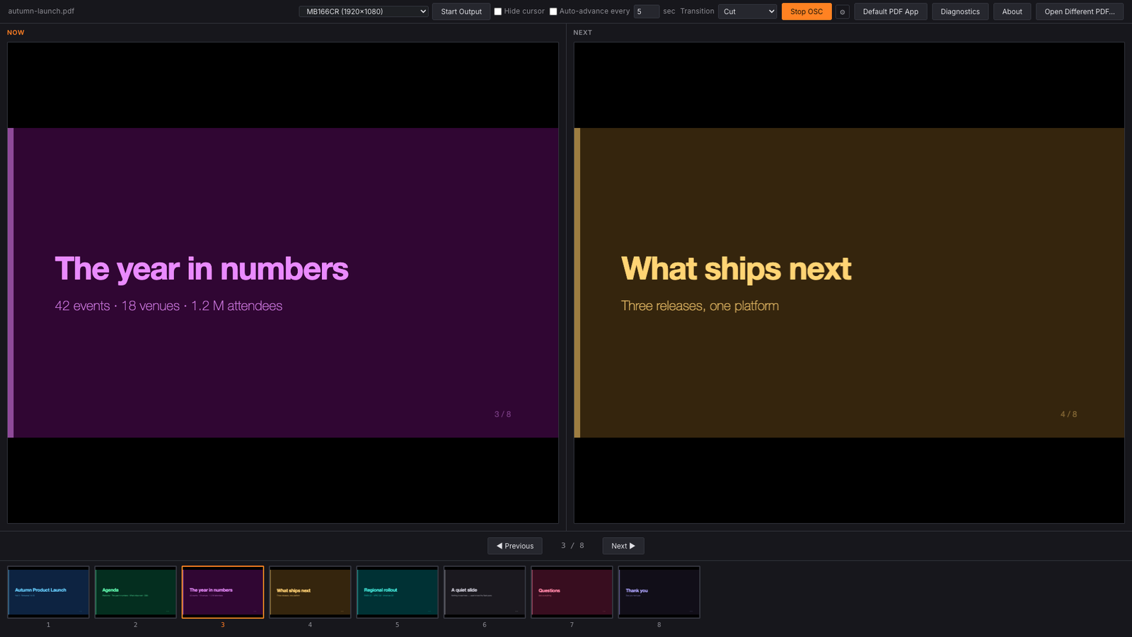 PDF Presenter — Minimal PDF presenter