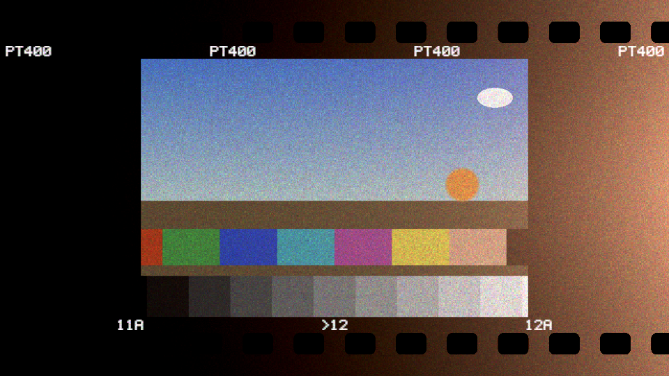 Rebate — Colour negative film, and its scan, for Resolume