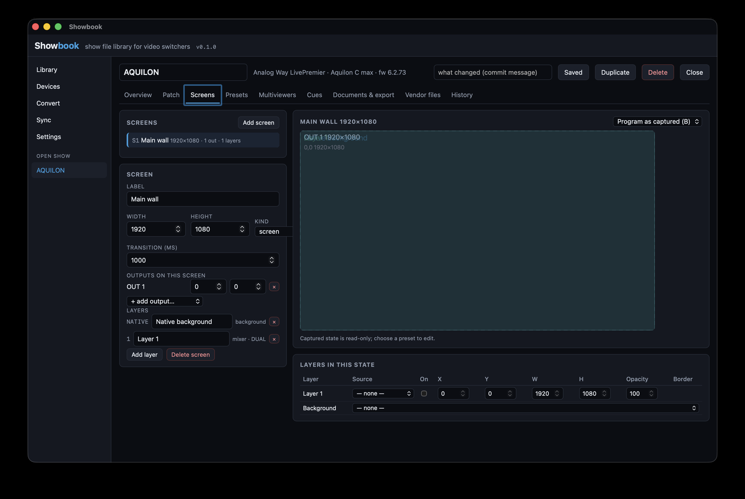 Showbook — Every show file for your switchers, with its history