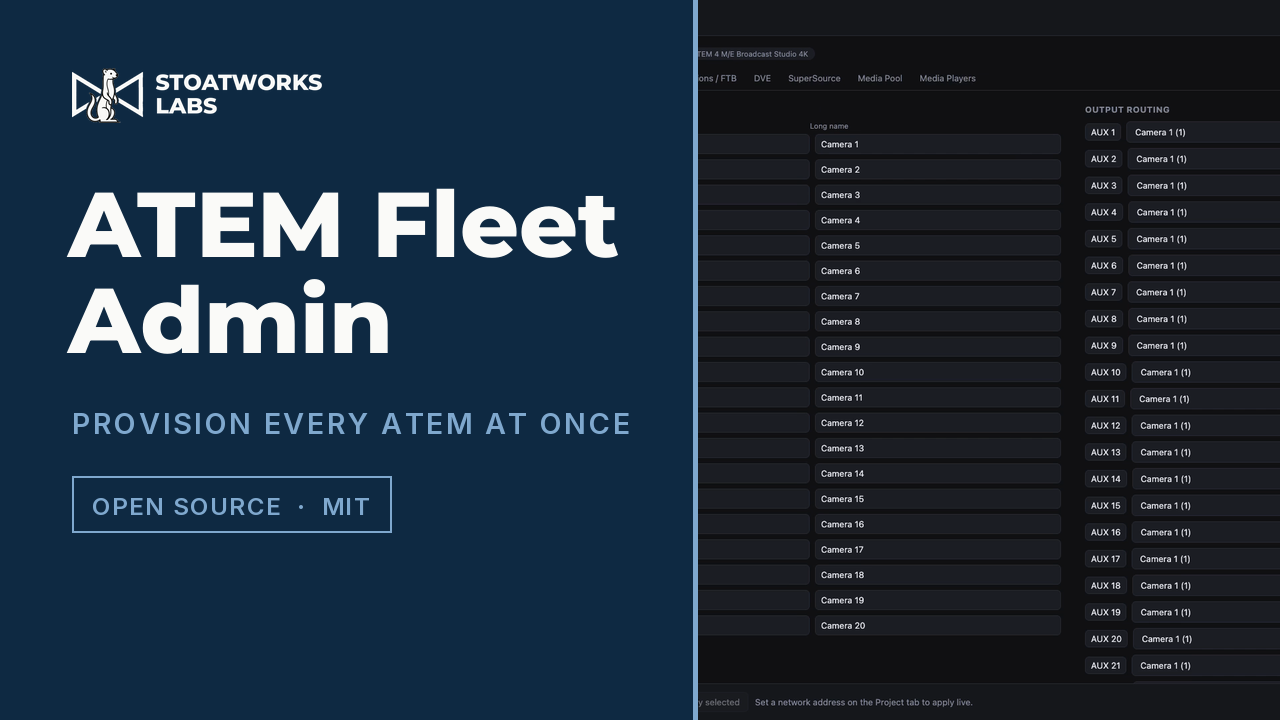 ATEM Fleet Admin — Provision every ATEM at once