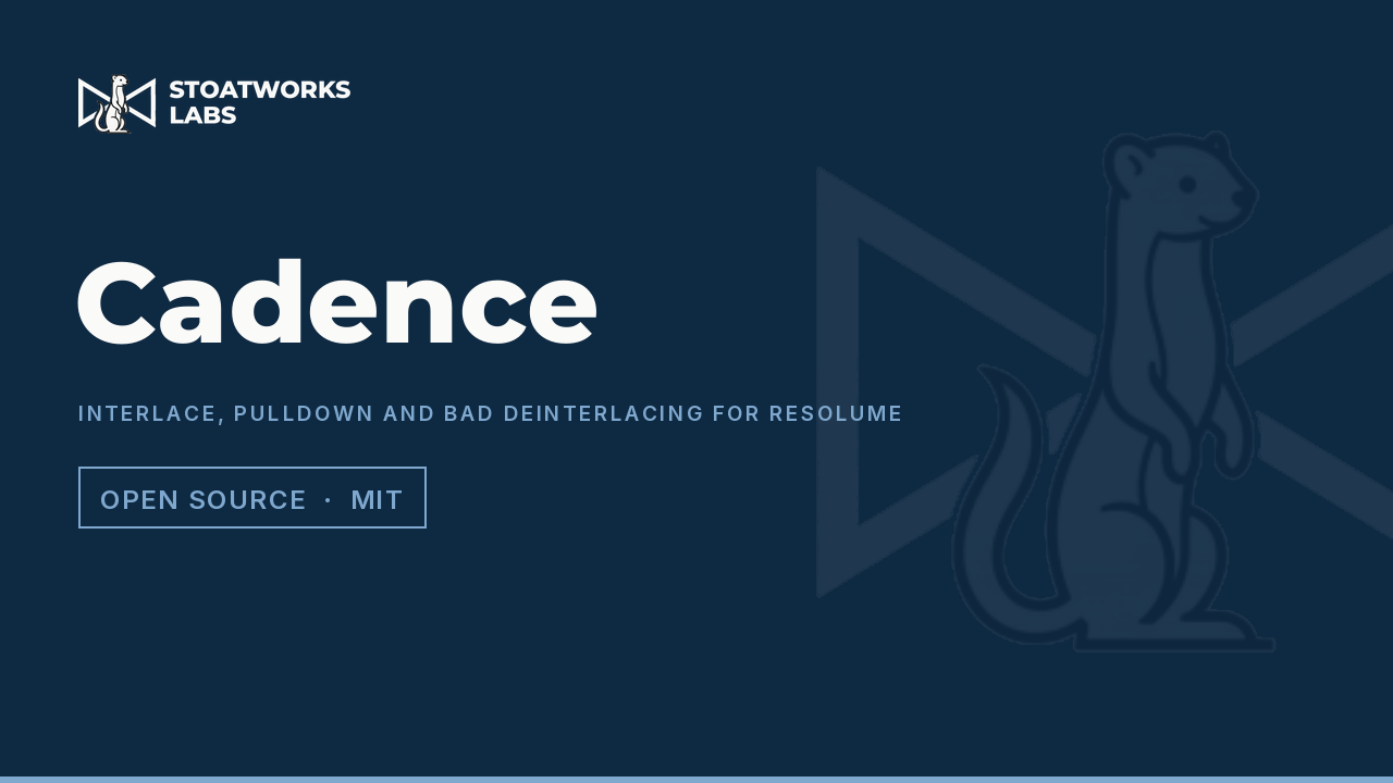 Cadence — Interlace, pulldown and bad deinterlacing for Resolume