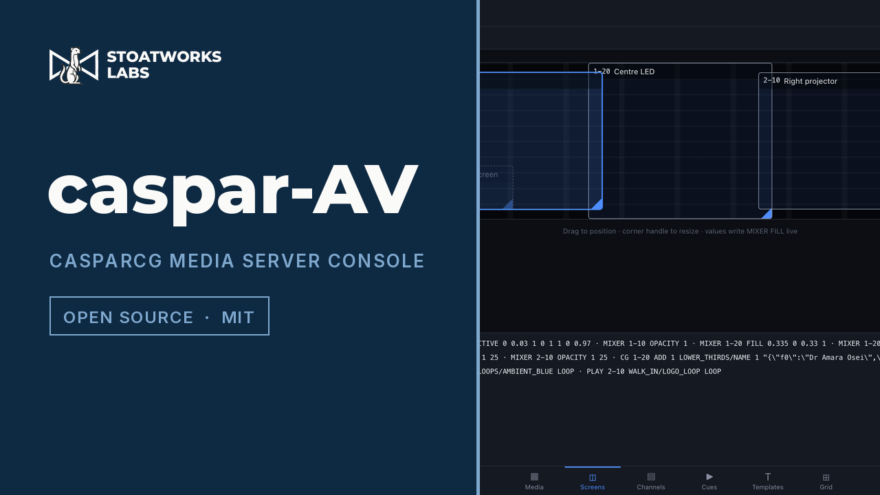 caspar-AV — CasparCG media server console