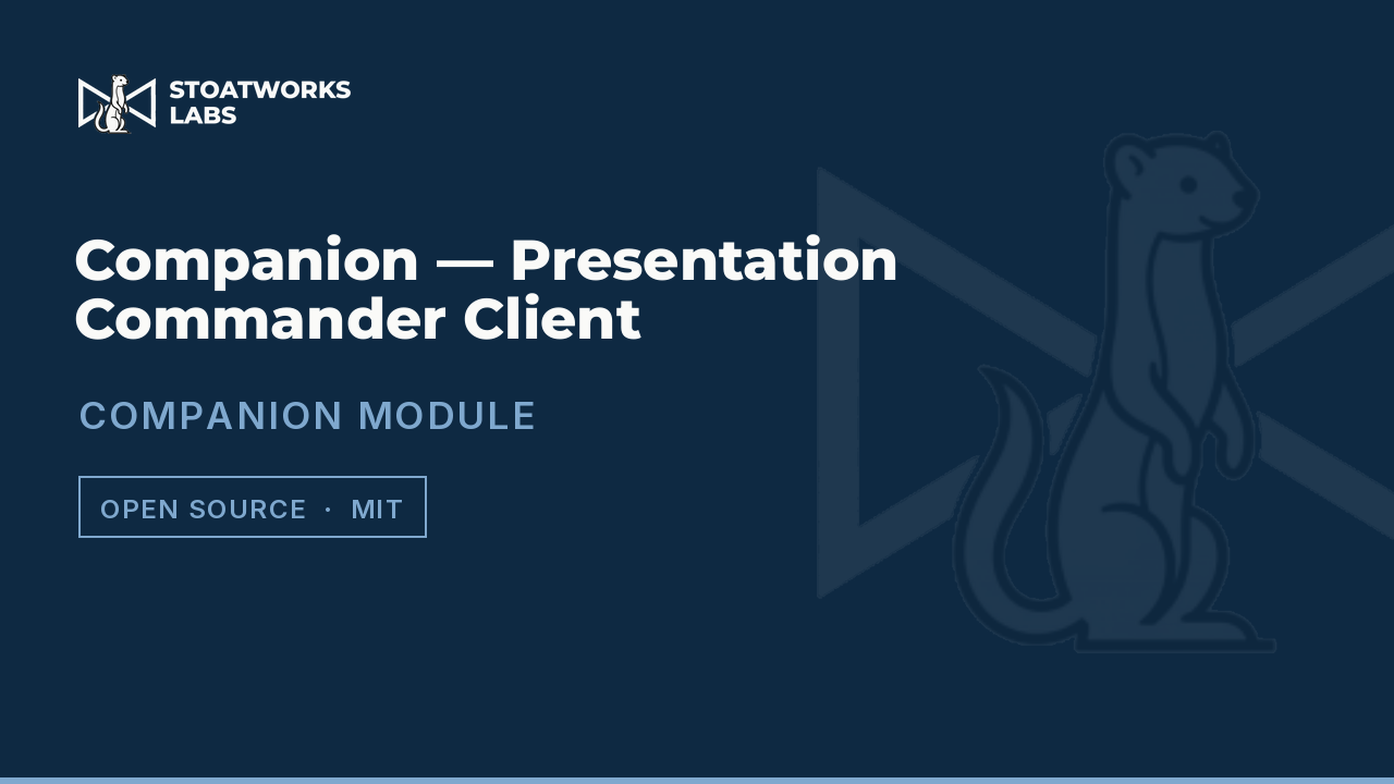 Companion — Presentation Commander Client — Companion module