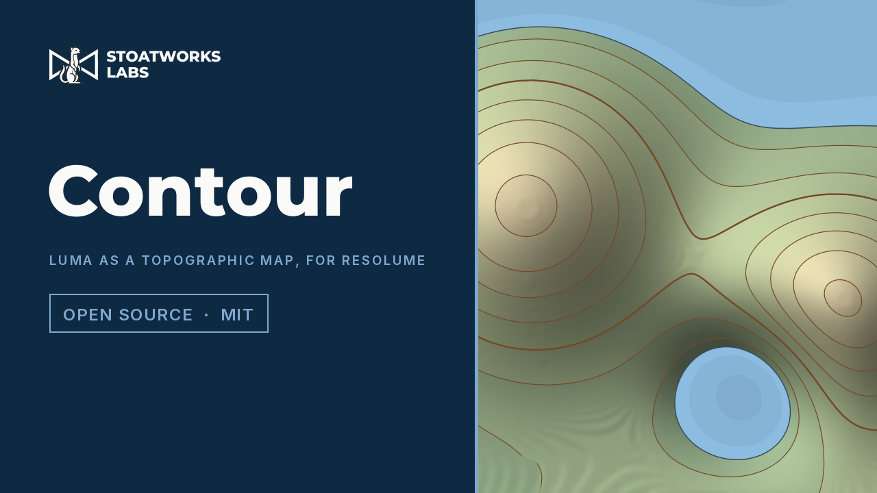 Contour — Luma as a topographic map, for Resolume