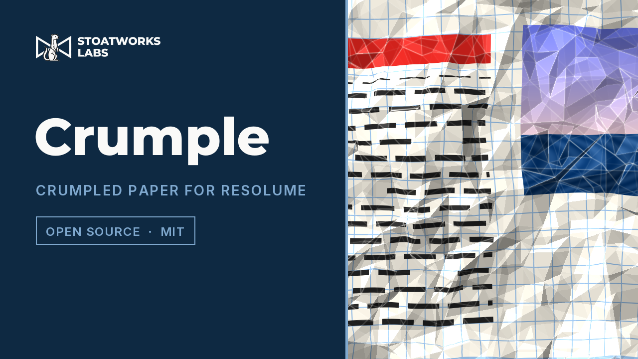 Crumple — Crumpled paper for Resolume