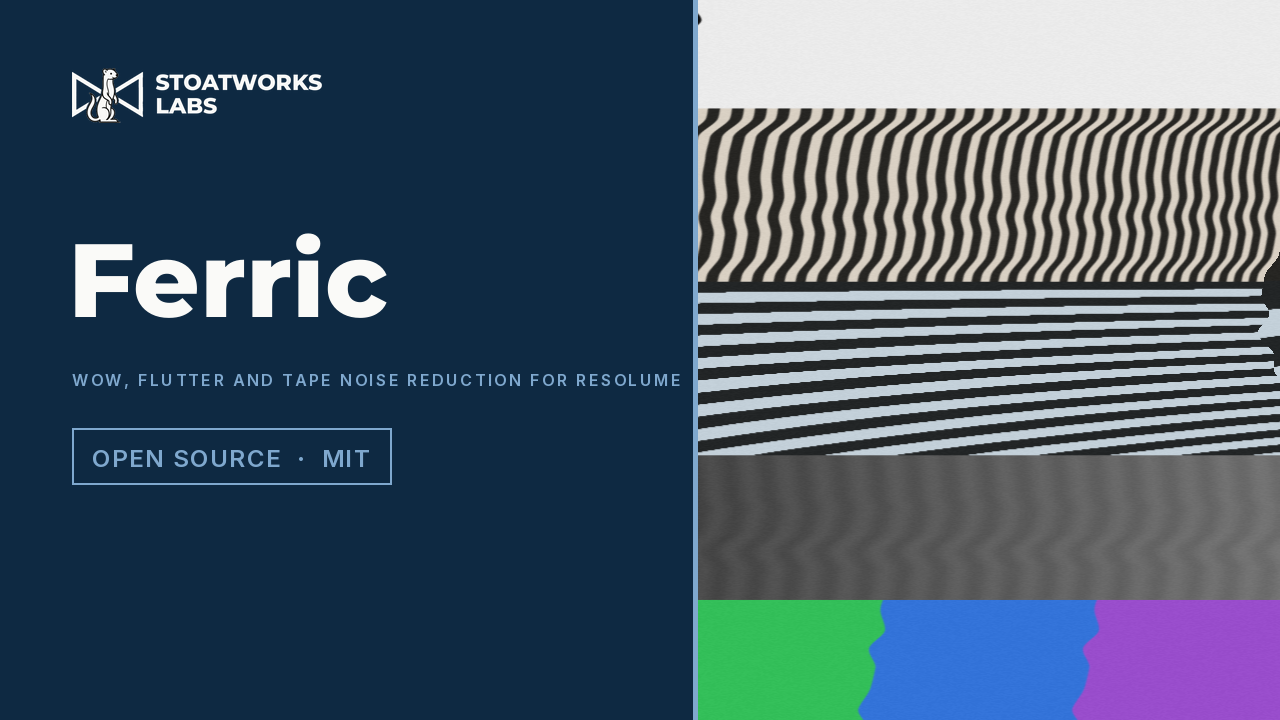 Ferric — Wow, flutter and tape noise reduction for Resolume