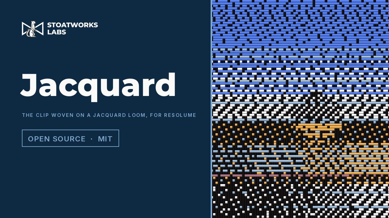 Jacquard — The clip woven on a jacquard loom, for Resolume
