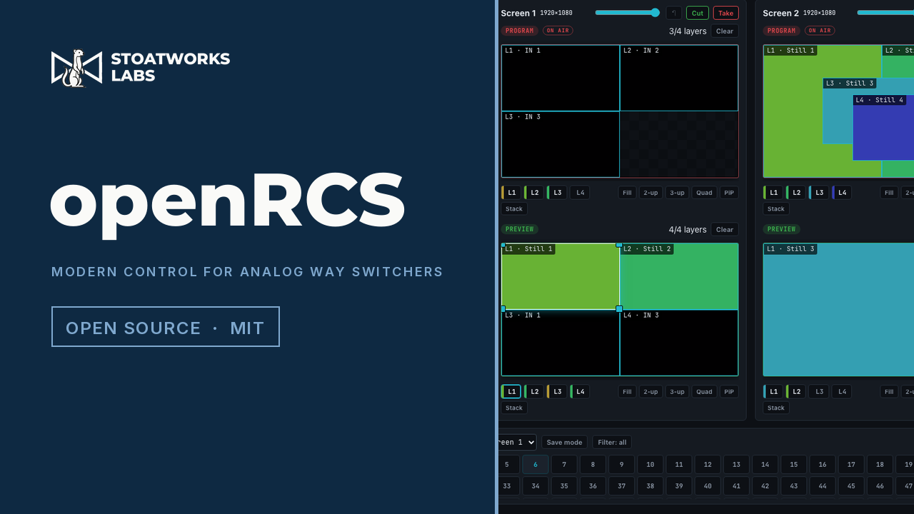 openRCS — Modern control for Analog Way switchers