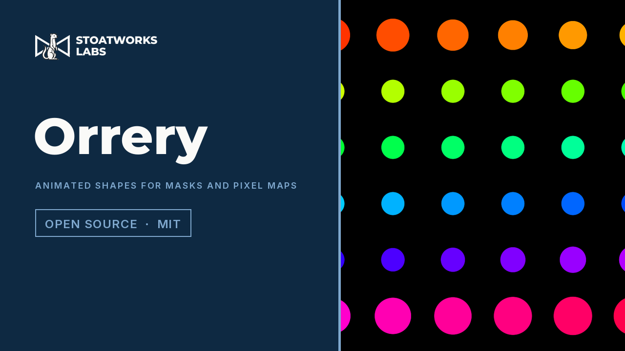 Orrery — Animated shapes for masks and pixel maps