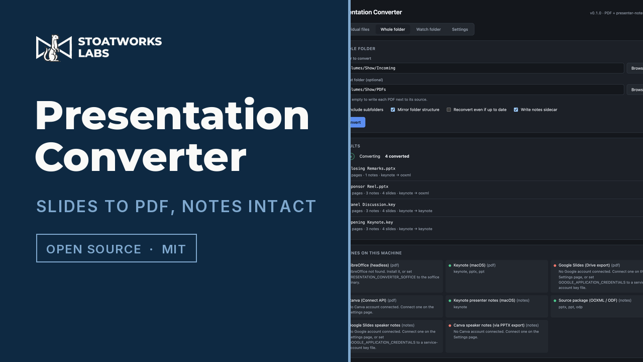 Presentation Converter — Slides to PDF, notes intact