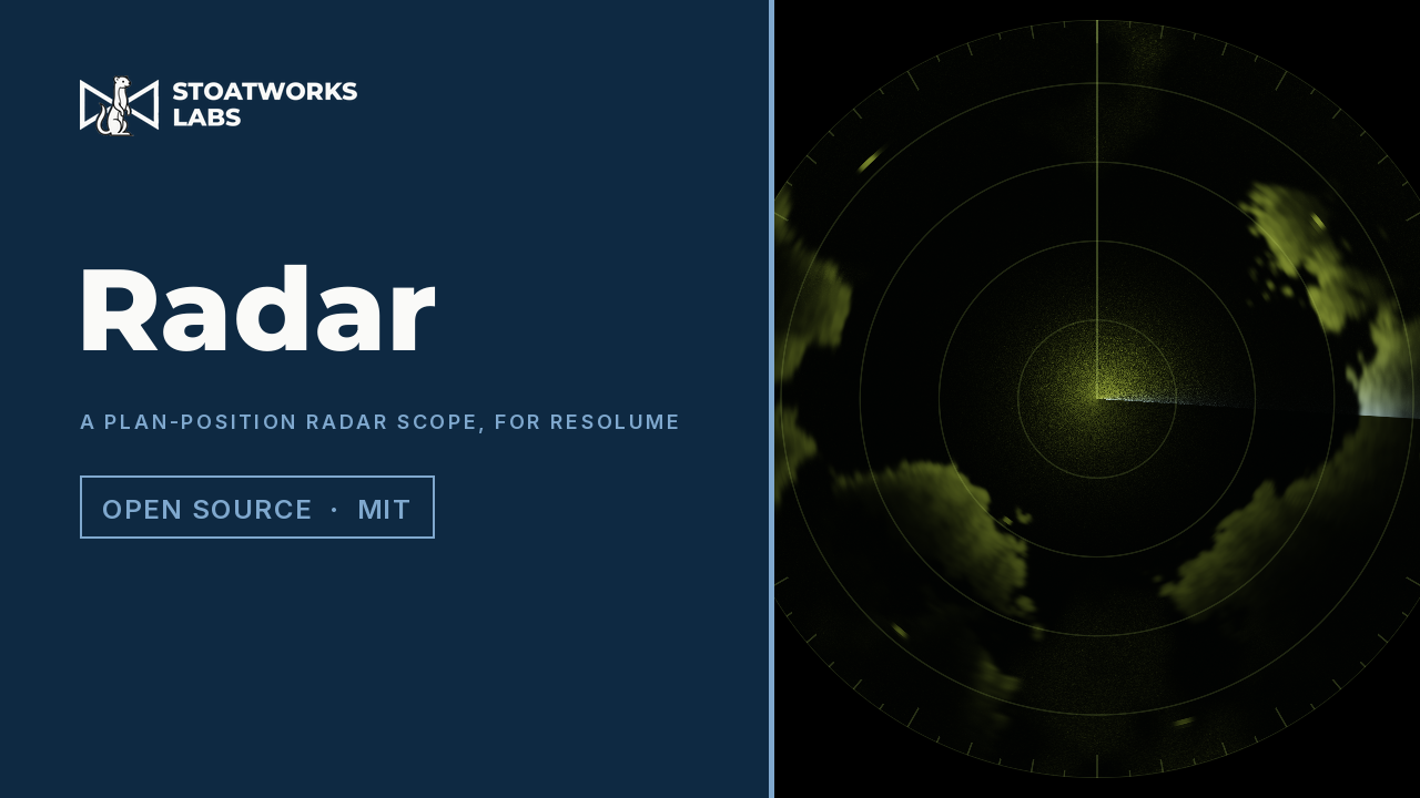 Radar — A plan-position radar scope, for Resolume