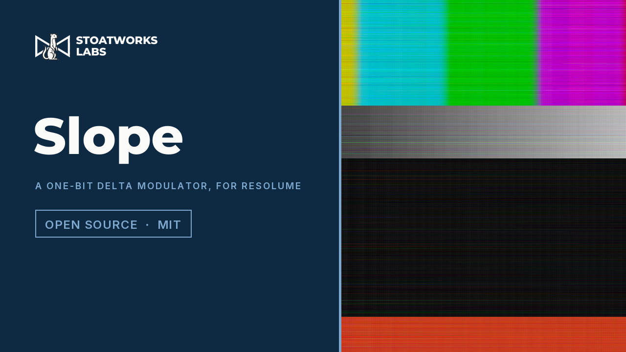 Slope — A one-bit delta modulator, for Resolume