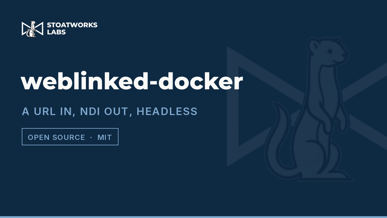 weblinked-docker — A URL in, NDI out, headless