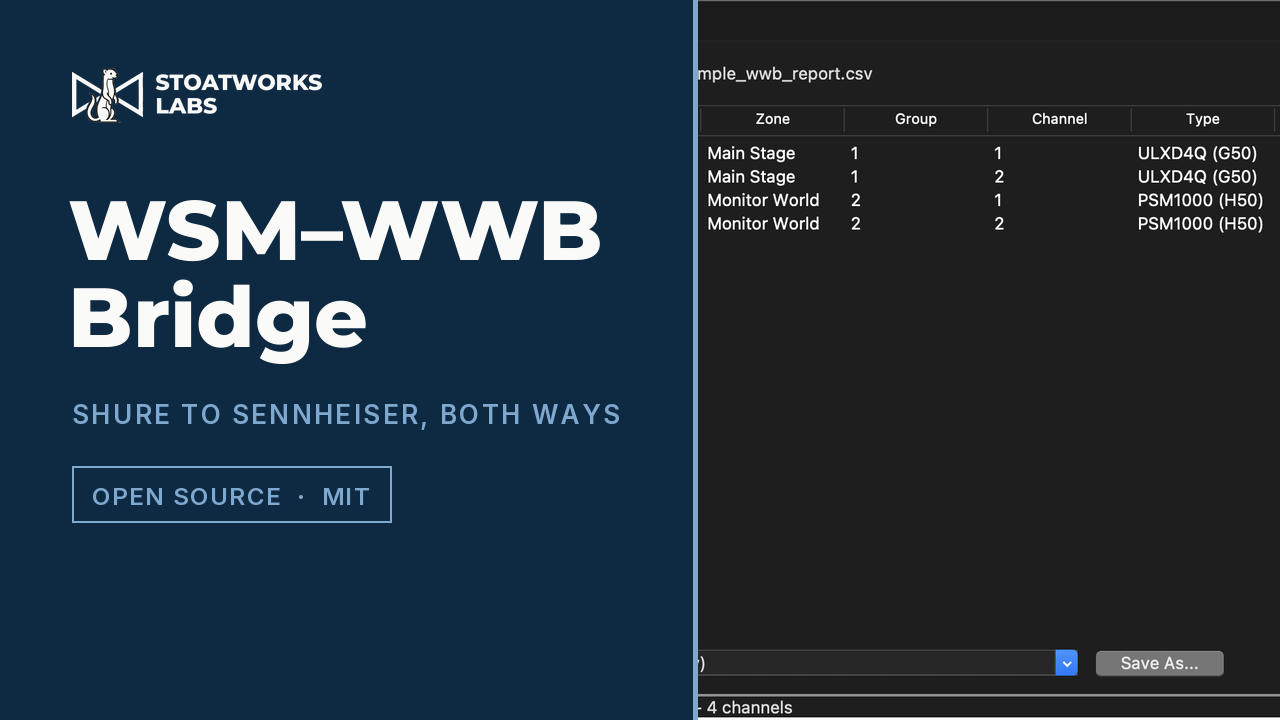 WSM–WWB Bridge — Shure to Sennheiser, both ways